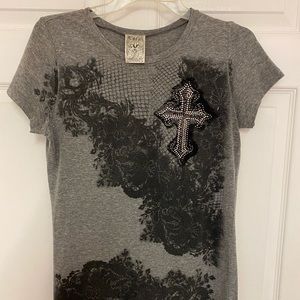 Vocal Cross Grey Tshirt Size Large